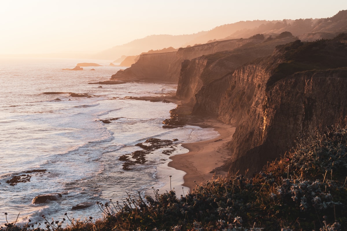Californian coastline along the Santa Barbara South Coast